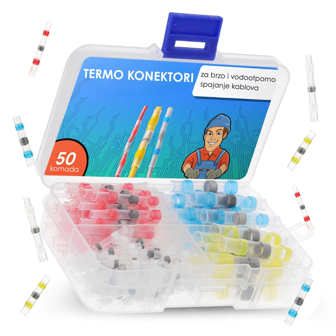 Termoskupljajući Konektori za Lemljenje (Set od 150 Komada)
