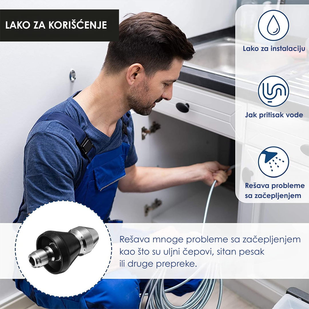 Alat za Čišćenje Cevi Kanalizacije pod Visokim Pritiskom