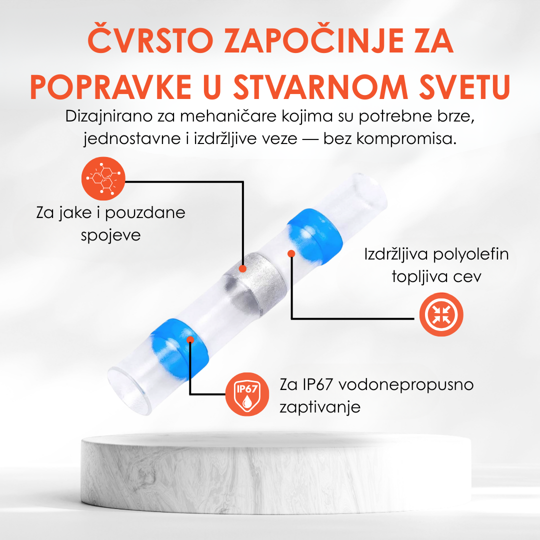 Termoskupljajući Konektori za Lemljenje (Set od 150 Komada)