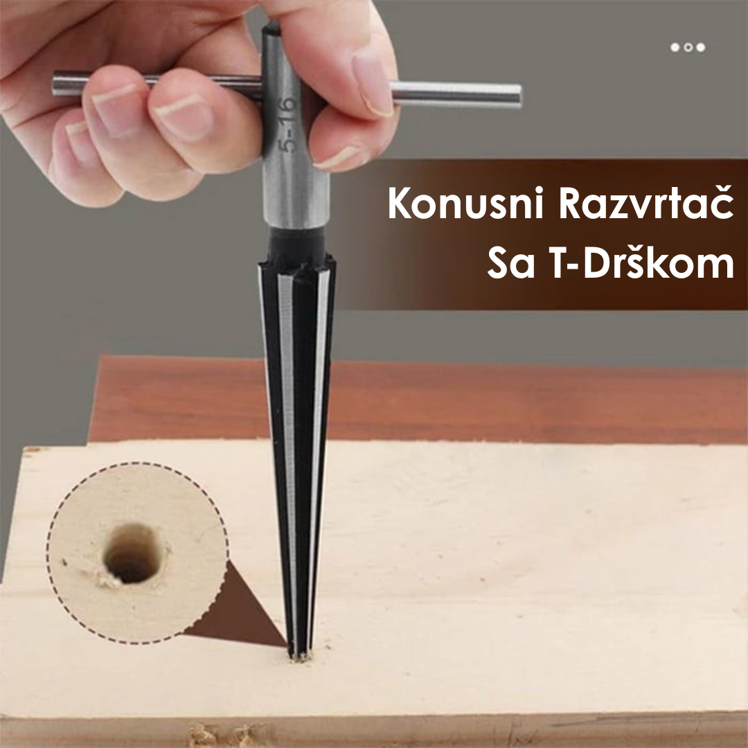 Konusni Razvrtač Sa T Drškom (Set od 2 Komada)