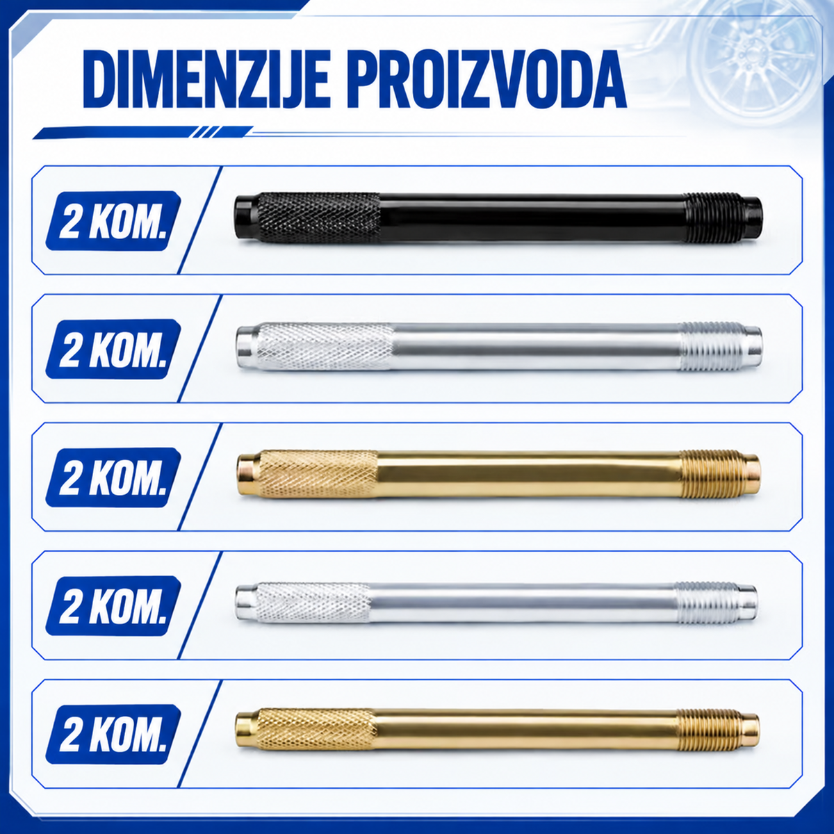WheelKit™ – Komplet od 10 klinova za montažu guma