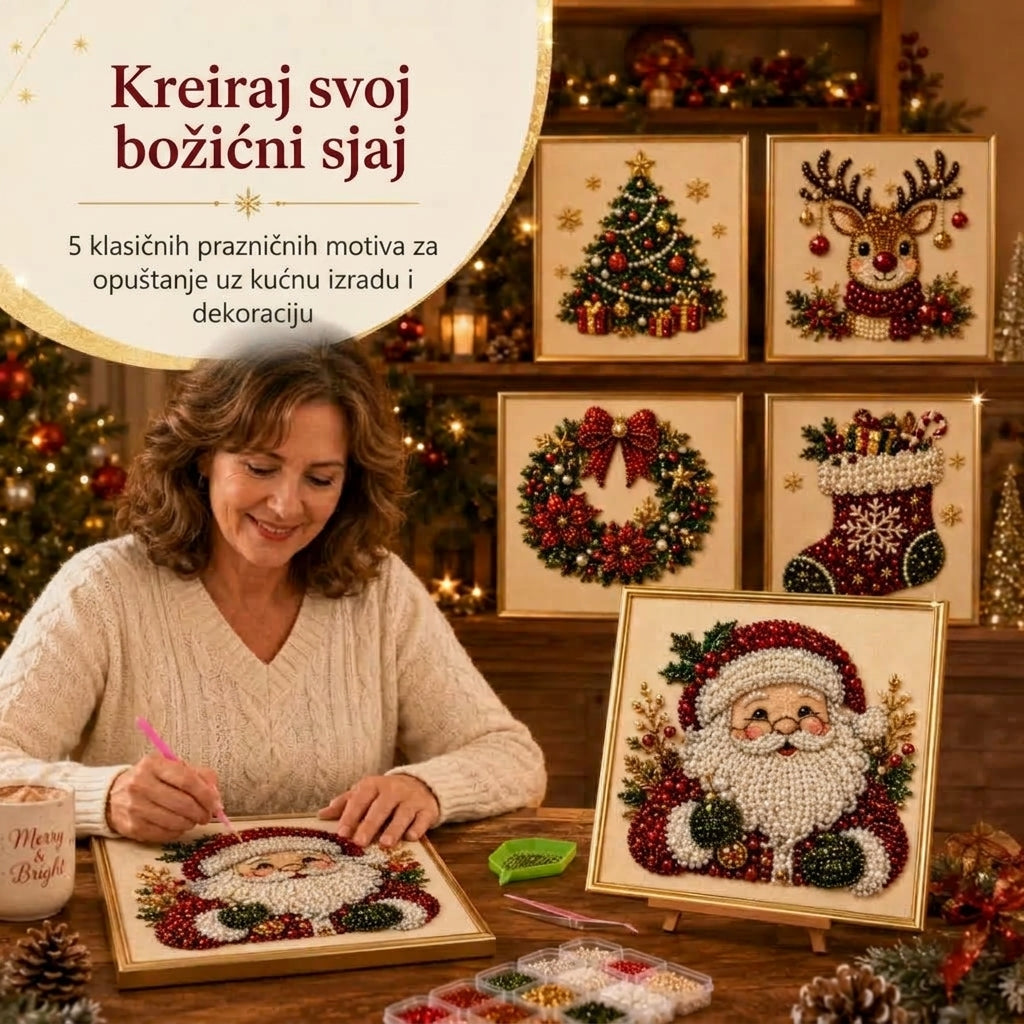 PearlCanvas™ – Komplet Perli Za Novogodišnji Portret