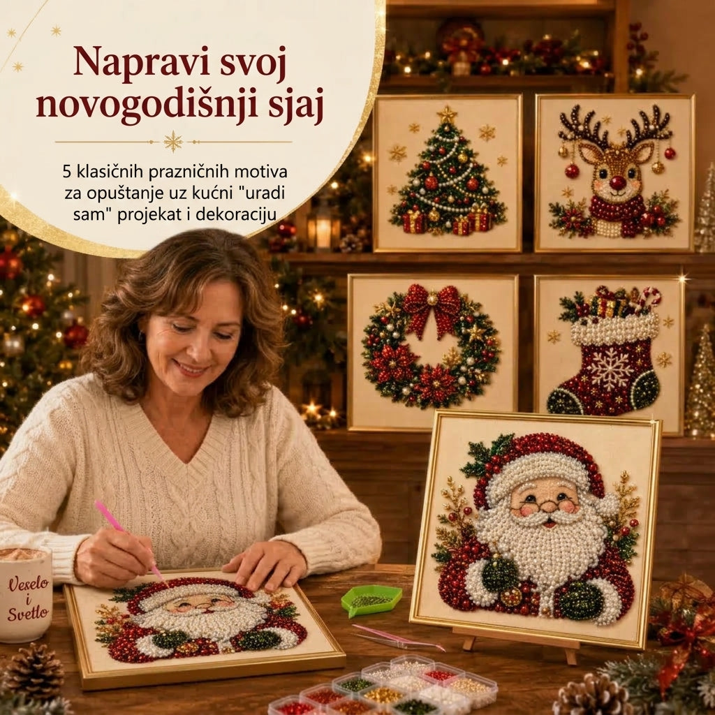 PearlCanvas™ – Komplet Perli Za Novogodišnji Portret