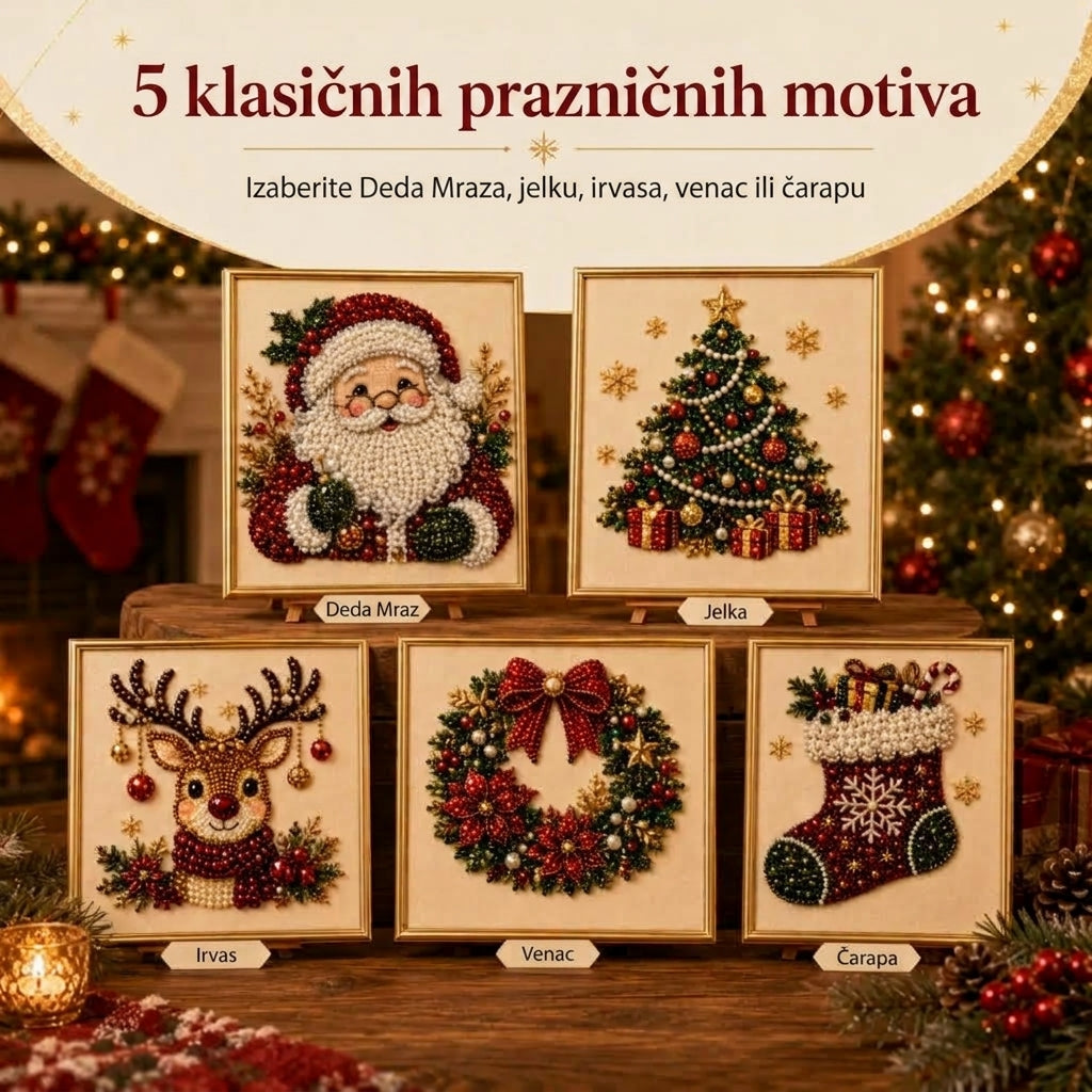 PearlCanvas™ – Komplet Perli Za Novogodišnji Portret