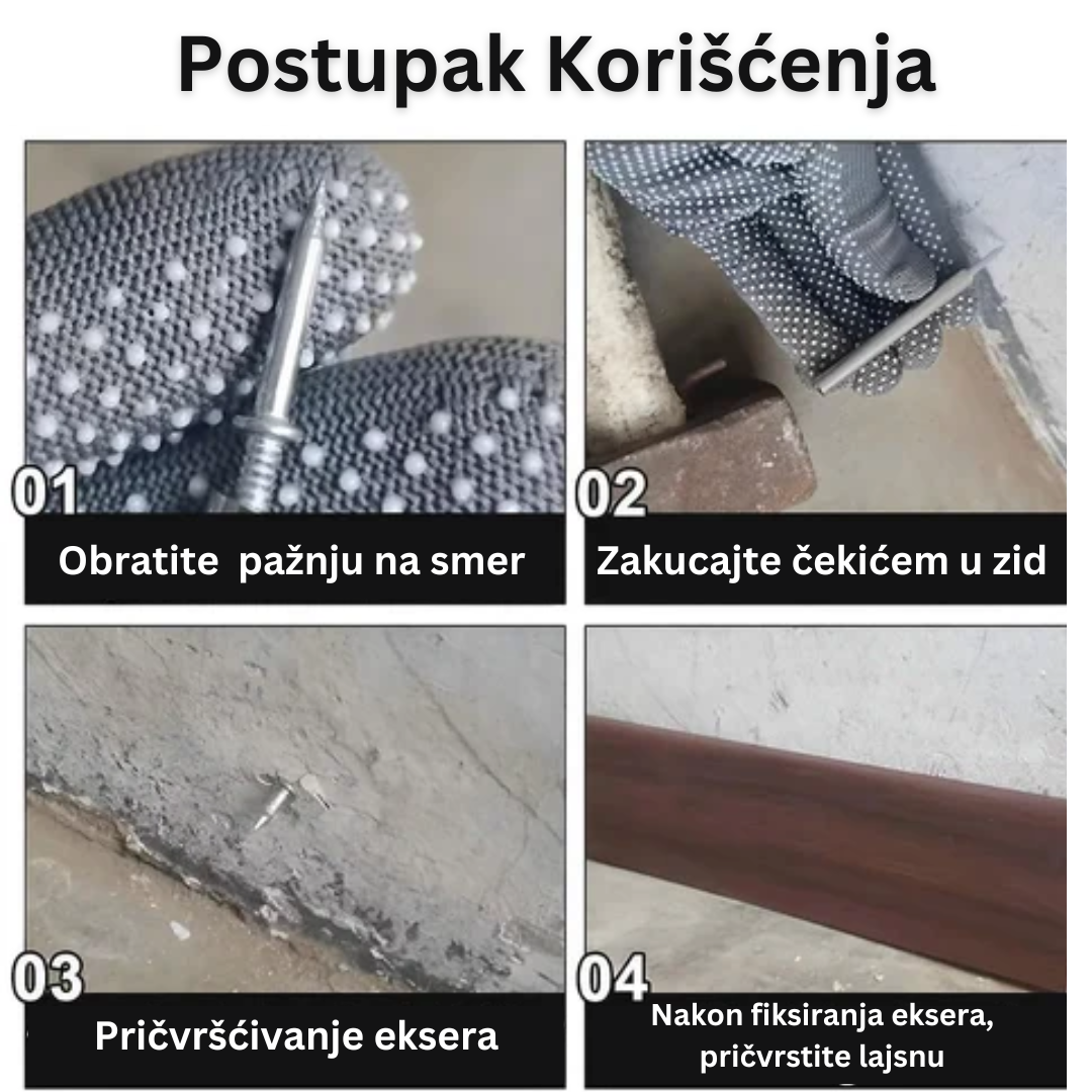 Dvosmerni Nevidljivi Ekseri (Set od 100 komada + 1 Alat za Aplikaciju)