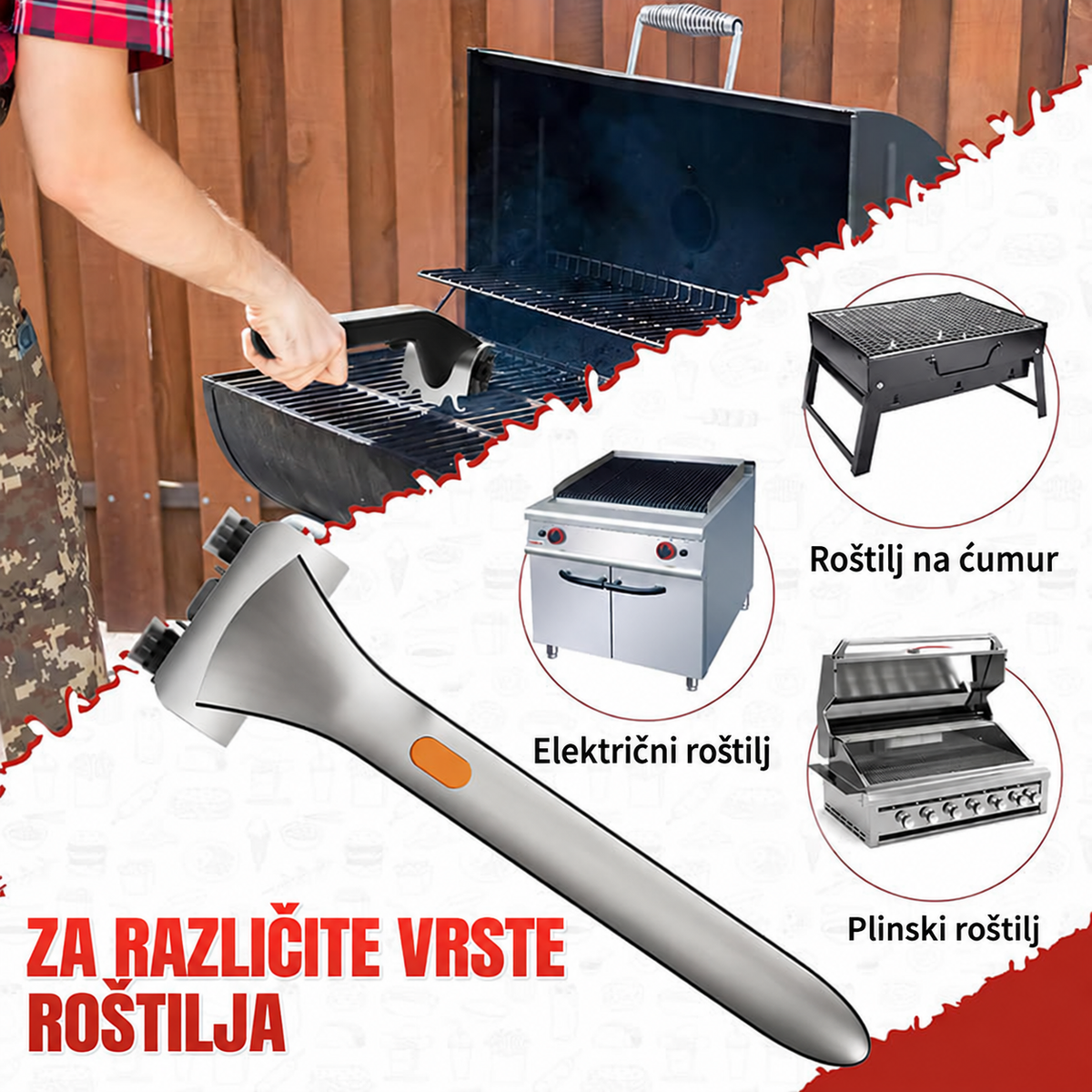 GrillBrush™ – Električni Čistač Za Roštilj
