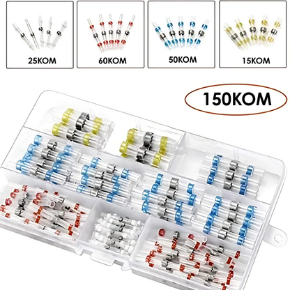 Termoskupljajući Konektori za Lemljenje (Set od 150 Komada)