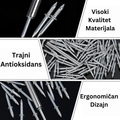 Dvosmerni Nevidljivi Ekseri (Set od 100 komada + 1 Alat za Aplikaciju)