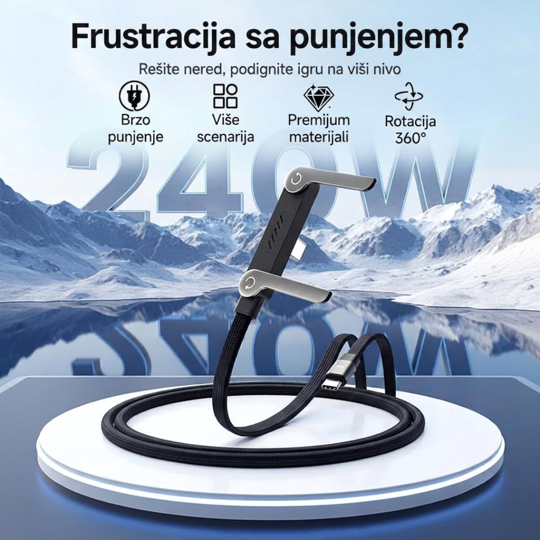 PowerProp™ - 240W Samostojeci Kabal Za Punjač