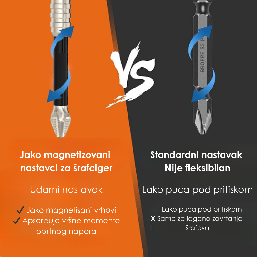 Set Nastavaka za Odvijače sa Magnetom (6 Komada)