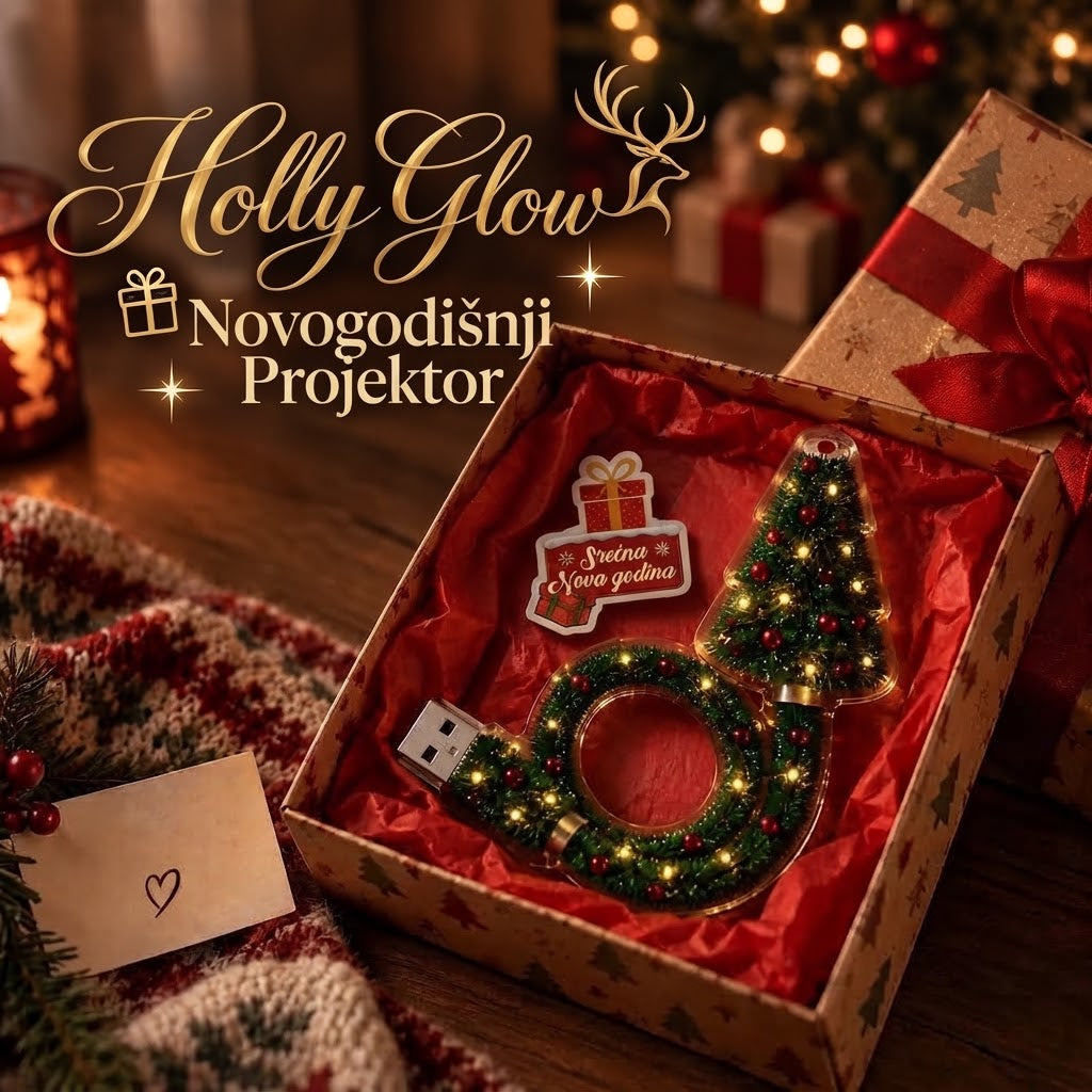 HollyGlow™ – Novogodišnji Projektor