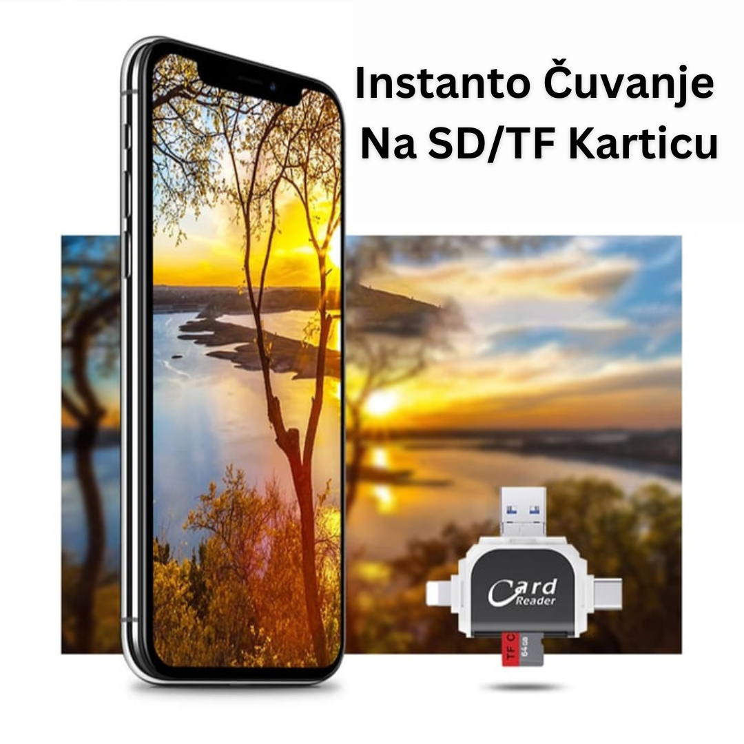 4 u 1 Univerzalni SD TF Čitač Kartica