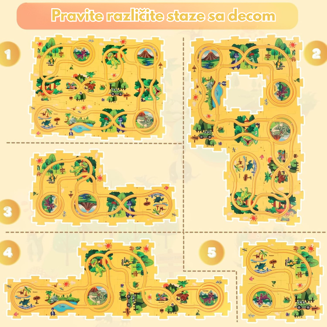 Puzzle Set Staza Za Automobile