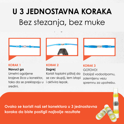 Termoskupljajući Konektori za Lemljenje (Set od 150 Komada)