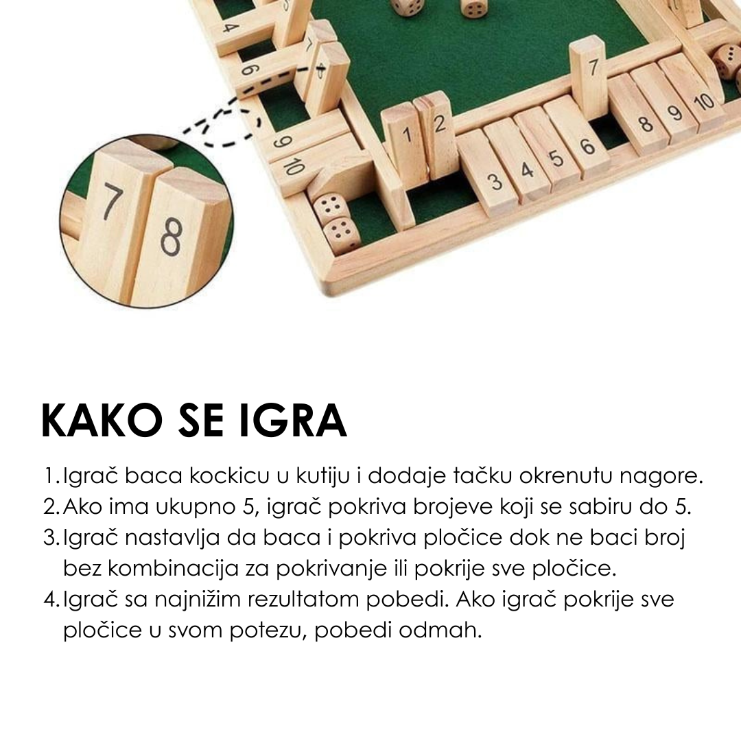 Društvena Igra Sa Drvenim Kockama