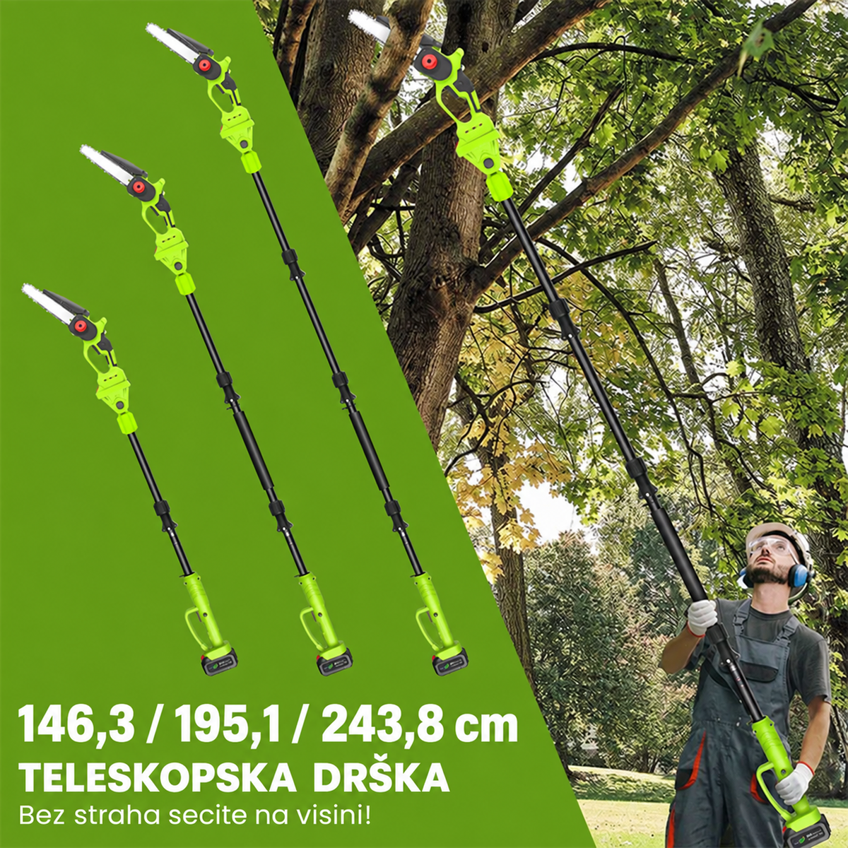 PoleChainsaw™ – 2 u 1 Motorna Testera Sa Teleskopom