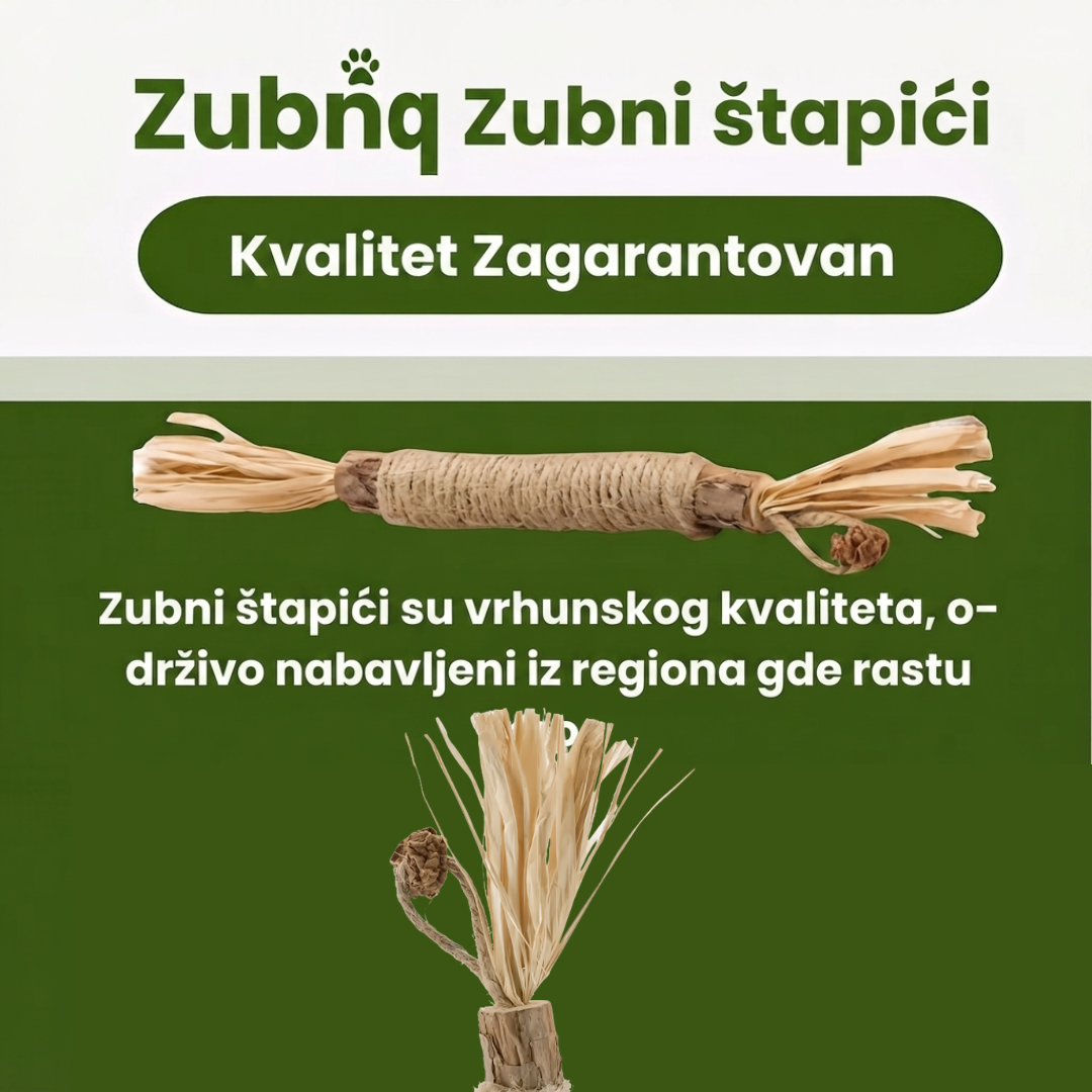 PurSticks™ – Prirodni Zubni Štapići za Mačke (Set od 5 Komada)