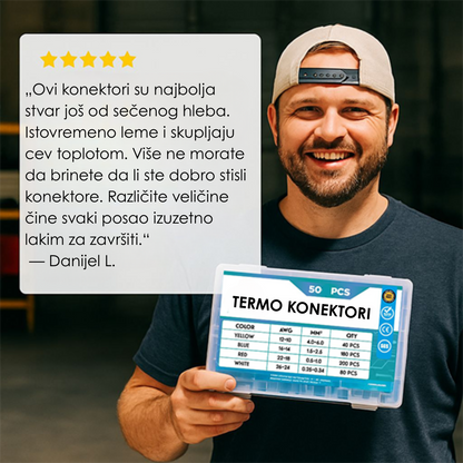 Termoskupljajući Konektori za Lemljenje (Set od 150 Komada)
