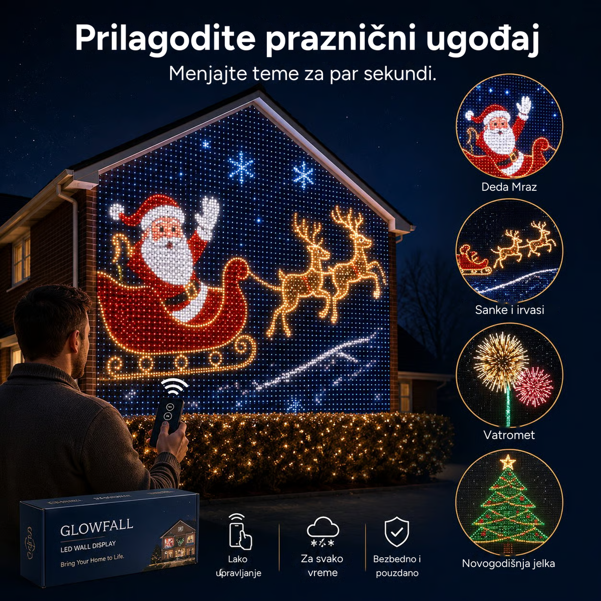 MerryMesh™ – Zavesa Dekoracija Za Novu Godinu