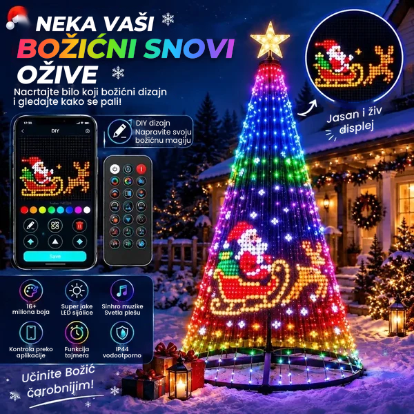 SyncGlow™ – Interaktivne Lampice Za Jelku