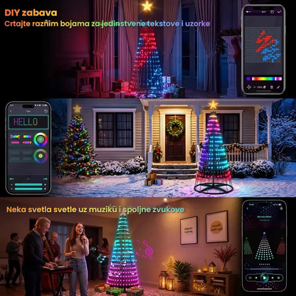 SyncGlow™ – Interaktivne Lampice Za Jelku