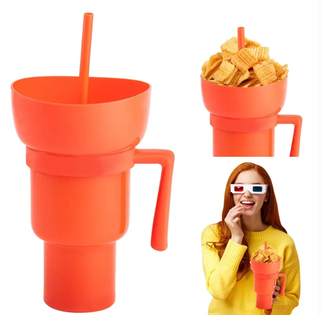 StrawCup - Prenosiva čaša za grickalice i piće