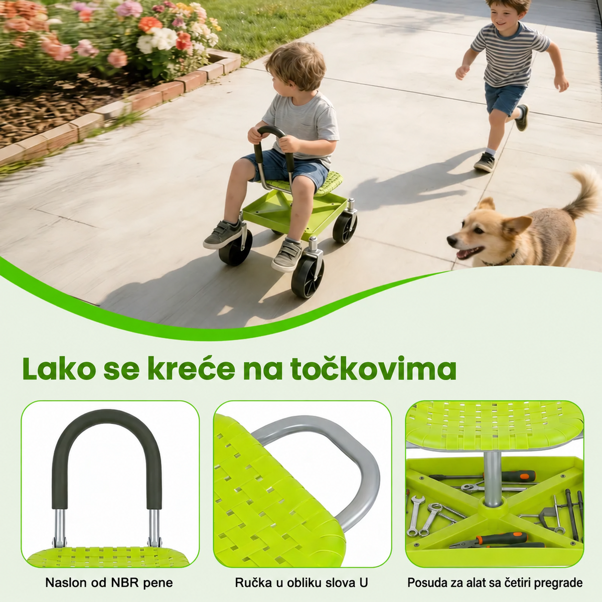 GardenRolling™ – Pokretna Stolica Za Baštu