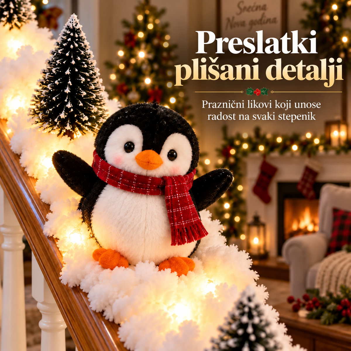 FrostyFlap™ – Dekoracija Ograde Sa Pingvinom