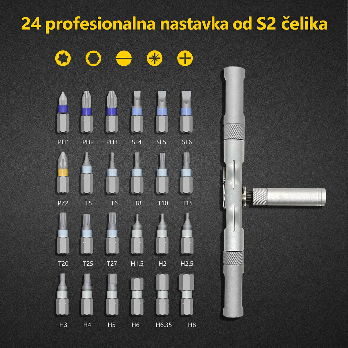 PocketSized™ – 24 u 1 Magnetni Nastavak Za Šrafciger