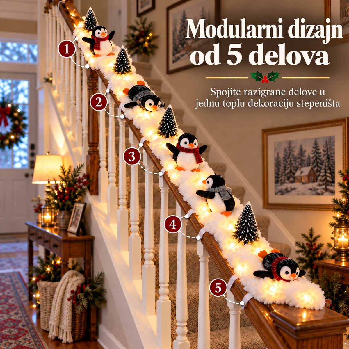 FrostyFlap™ – Dekoracija Ograde Sa Pingvinom