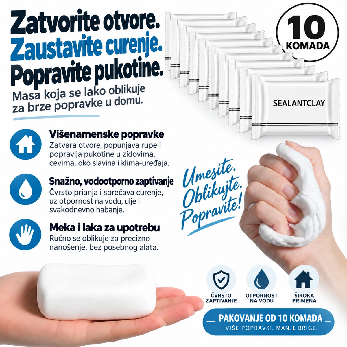 WaterproofWall™ – Vodootporni Kit Za Zaptivanje Zidova (Set od 10 Komada)