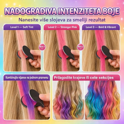 ColorSwipe™ – Krede Za Kosu Za Devojčice (Set od 12 Boja)