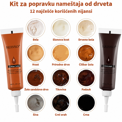LeatherRevive™ – Set Za Popravku Nameštaja Od Drveta (Set od 12 Nijansi)