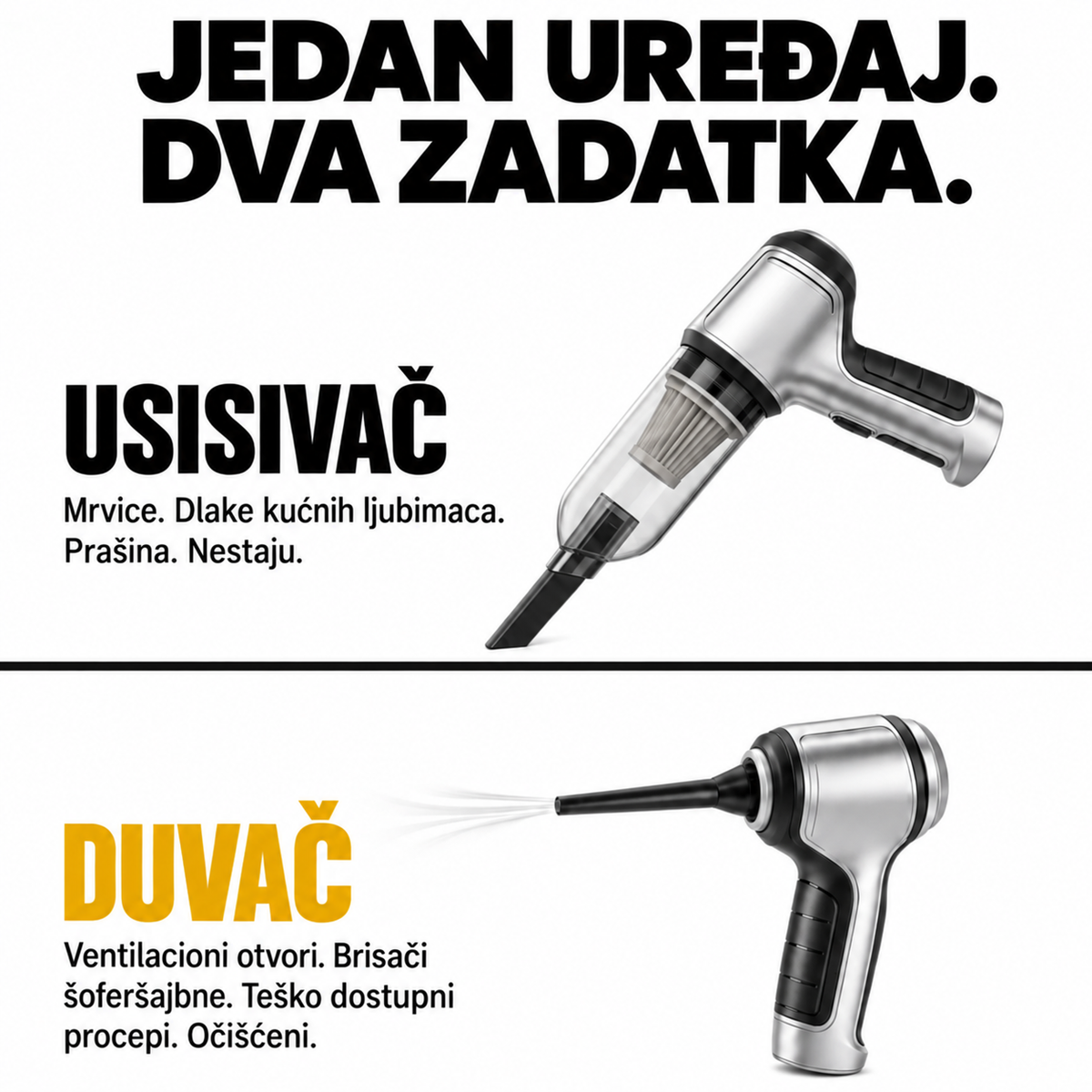 CarVacuum™ – 2 u 1 Usisivač Za Auto