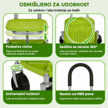 GardenRolling™ – Pokretna Stolica Za Baštu