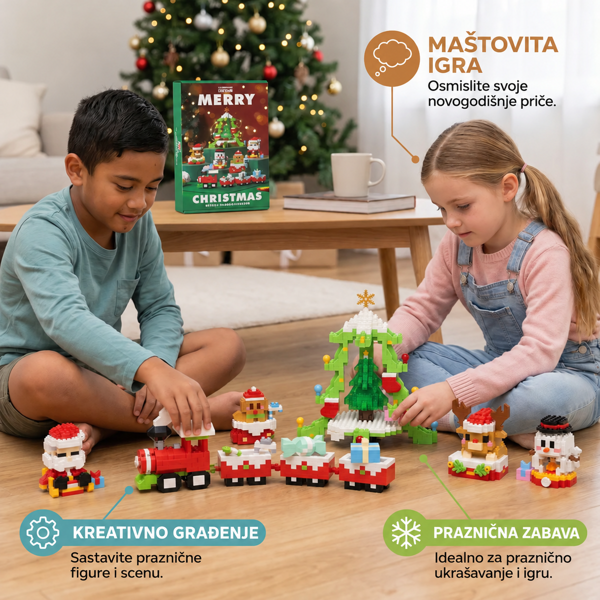 BuildingChristmas™ – Novogodišnje figure (Set do 4 Komada)