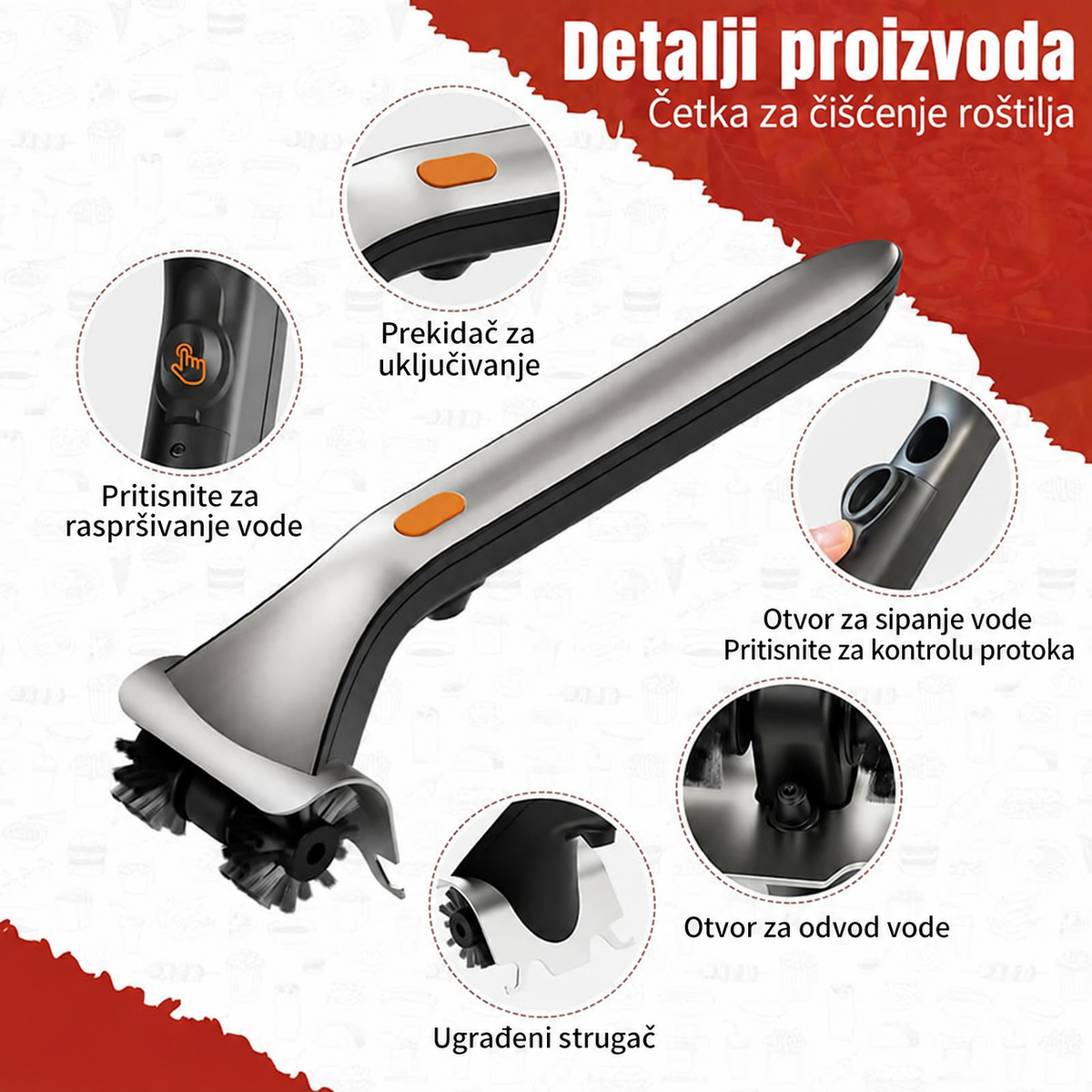 GrillBrush™ – Električni Čistač Za Roštilj