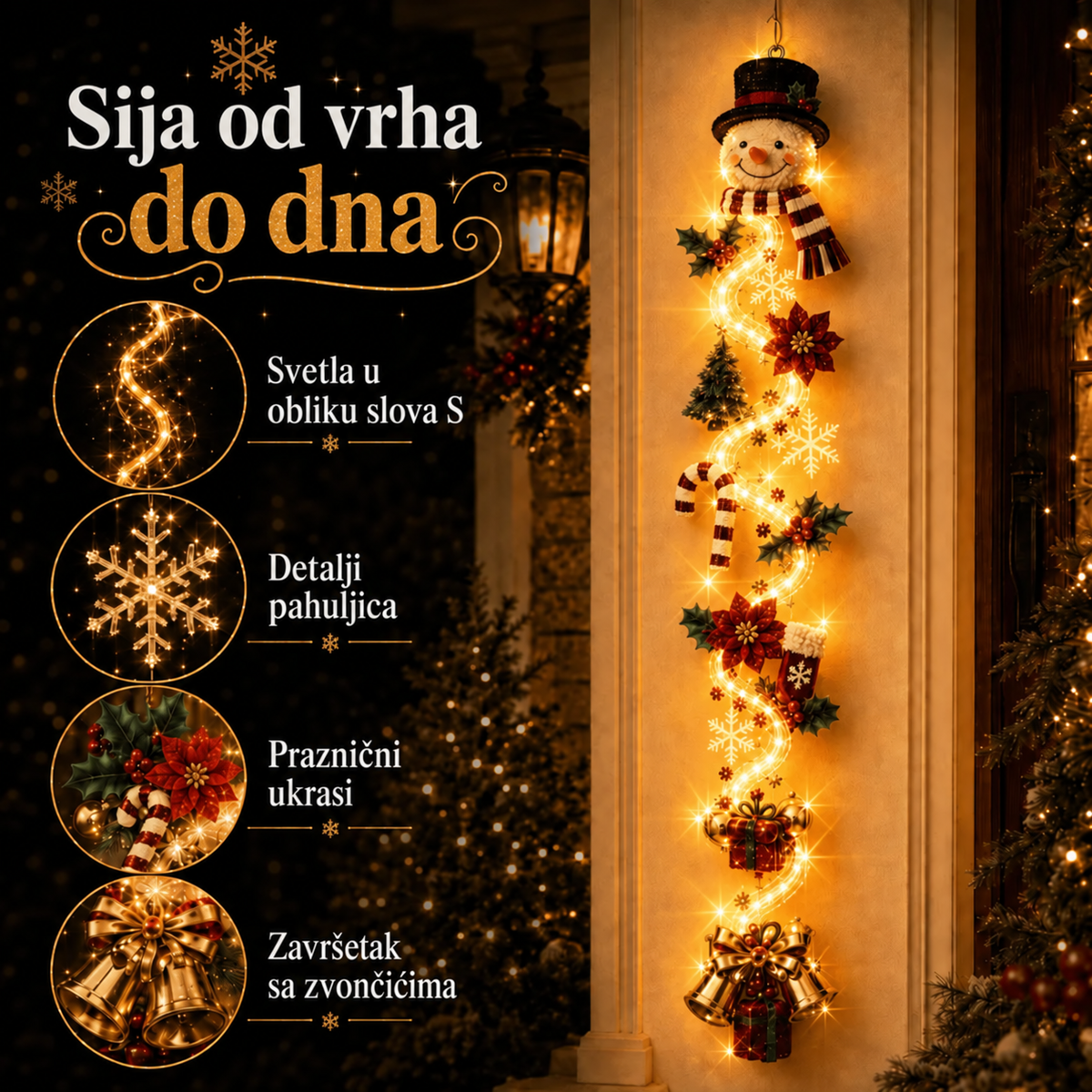 MerryCascade™ – Novogodišnja Dekoracija Za Vrata