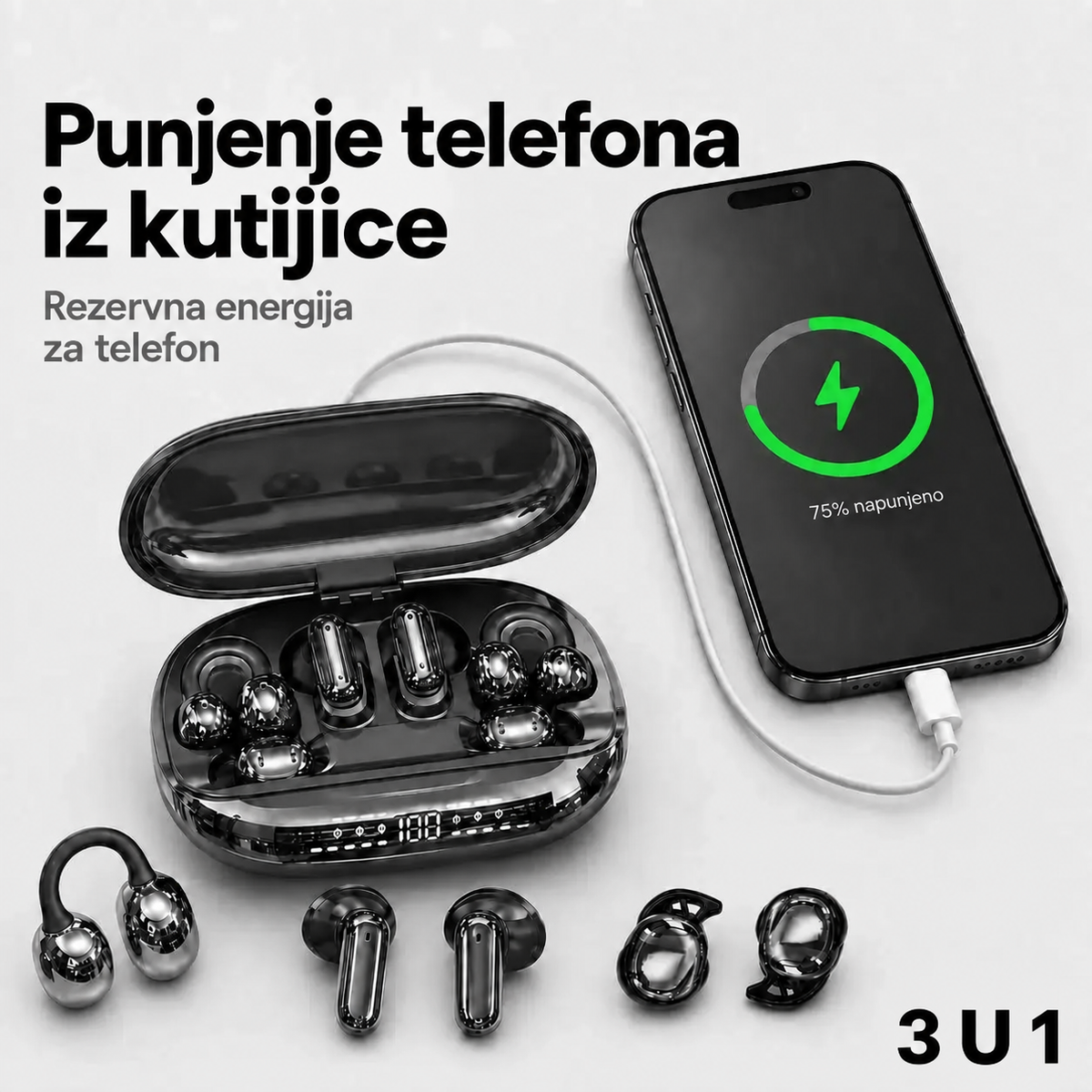 PowerBuds™ – 3 u 1 WiFi Slušalice