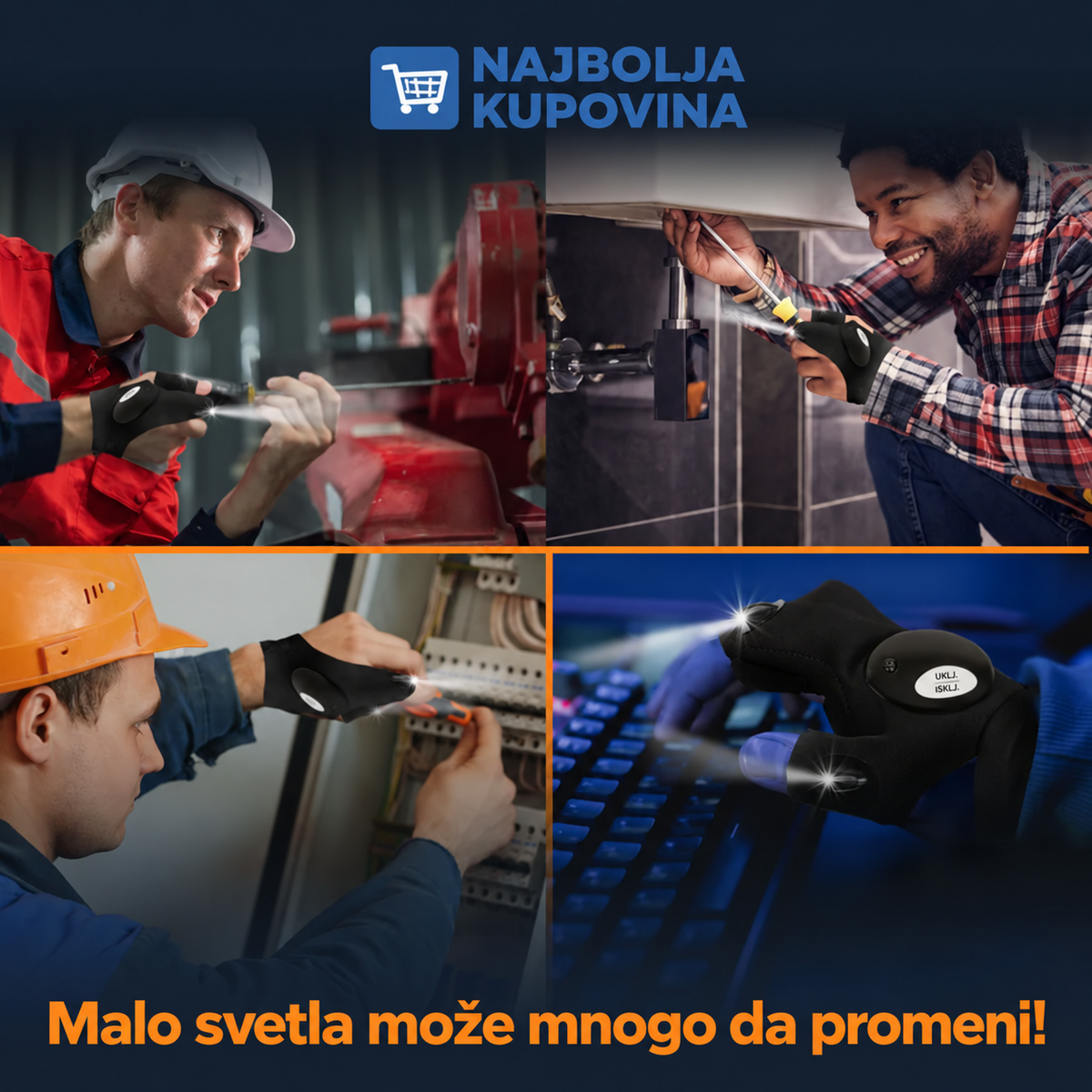 FingerGlow™ – LED Svetleće Rukavice