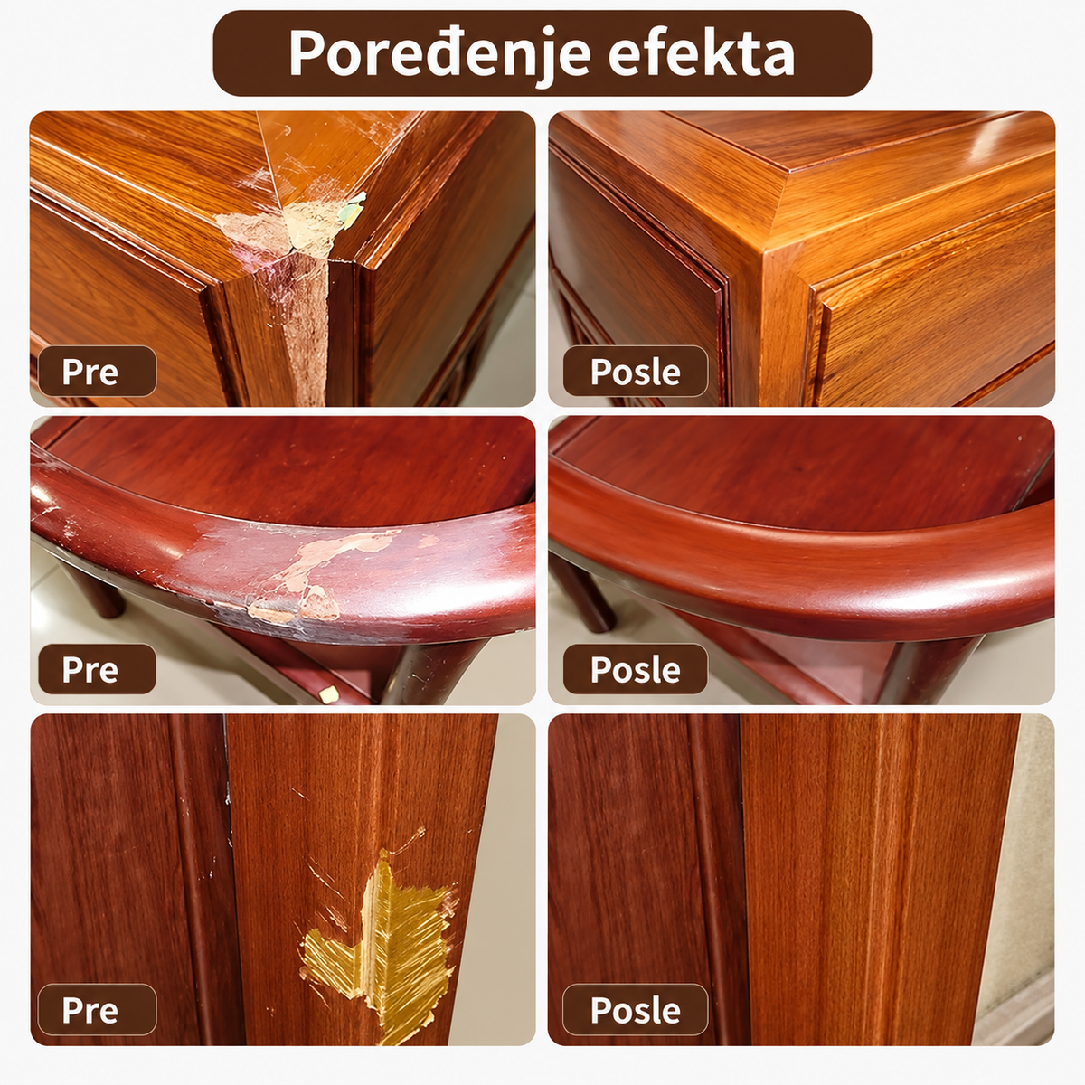 LeatherRevive™ – Set Za Popravku Nameštaja Od Drveta (Set od 12 Nijansi)