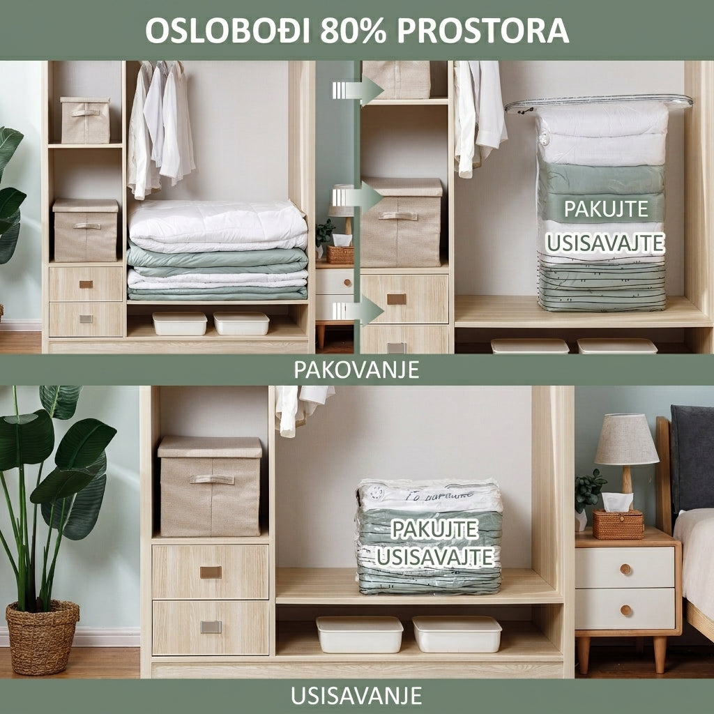 VacuPack™ – Vakuumske Kese Za Odlaganje ( Set Od 4 Komada )