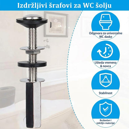 RockSolid™ – Profesionalni Šrafovi Za WC Dasku (Set od 2 Komada)