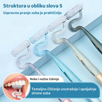 SmiDent™ – Četkica Za Zube U Obliku Slova S (Set od 4 Komada)